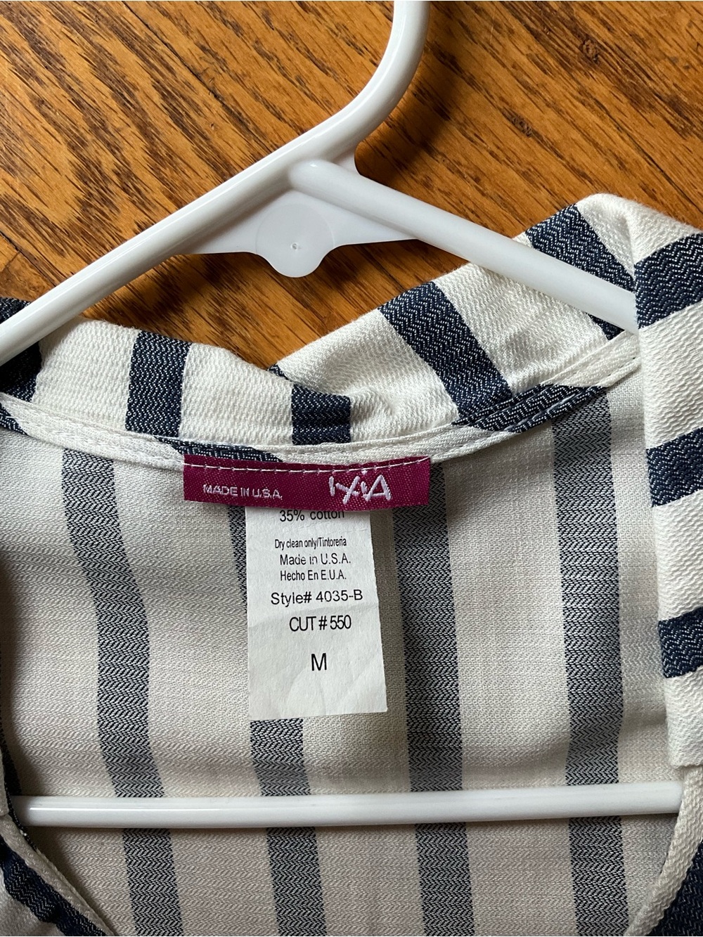 NWT Ixia Striped Wrap Midi Dress in White and Blue with Tie Waist - Picture 4 of 9